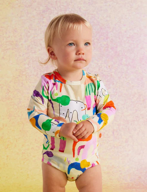 Halcyon Nights Happy Herd Long Sleeve Bodysuit