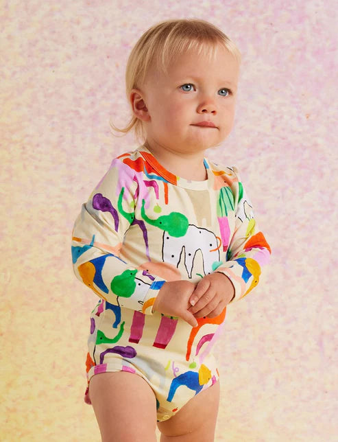Halcyon Nights Happy Herd Long Sleeve Bodysuit