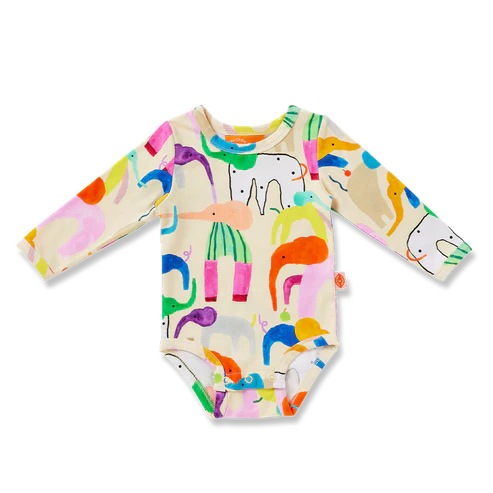 Halcyon Nights Happy Herd Long Sleeve Bodysuit