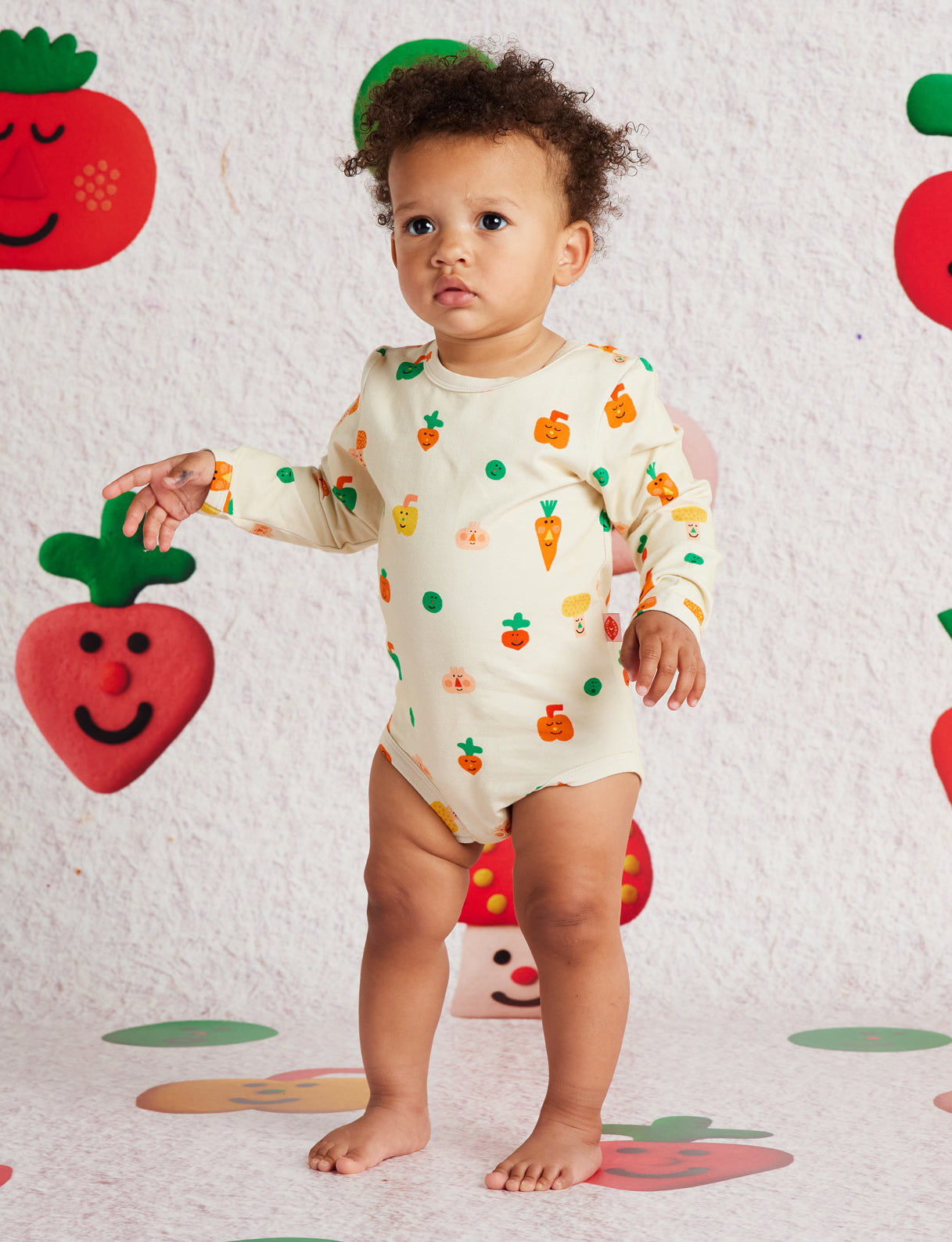 Teeny Tiny Veg Long Sleeve Bodysuit