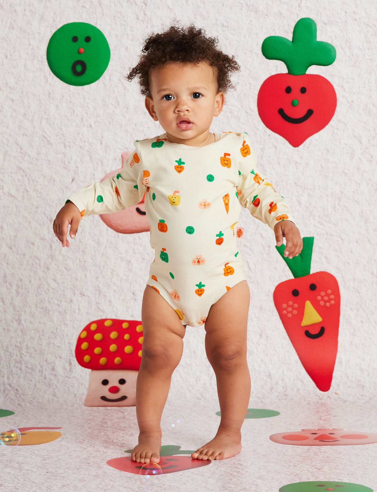 Teeny Tiny Veg Long Sleeve Bodysuit