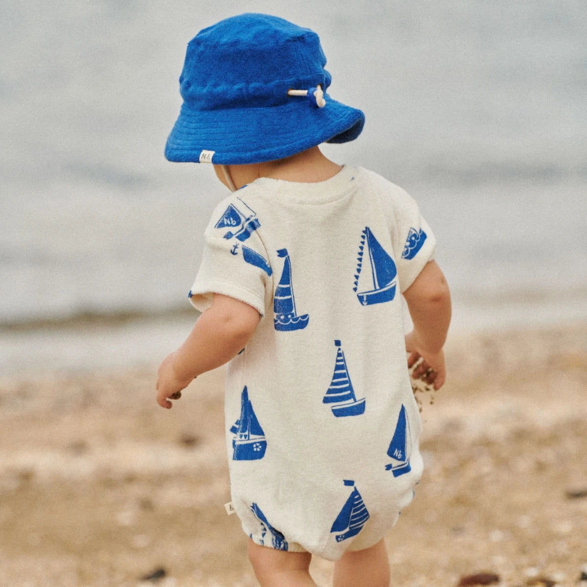 Nature Baby Juno Romper Terry - Regatta Print Terry
