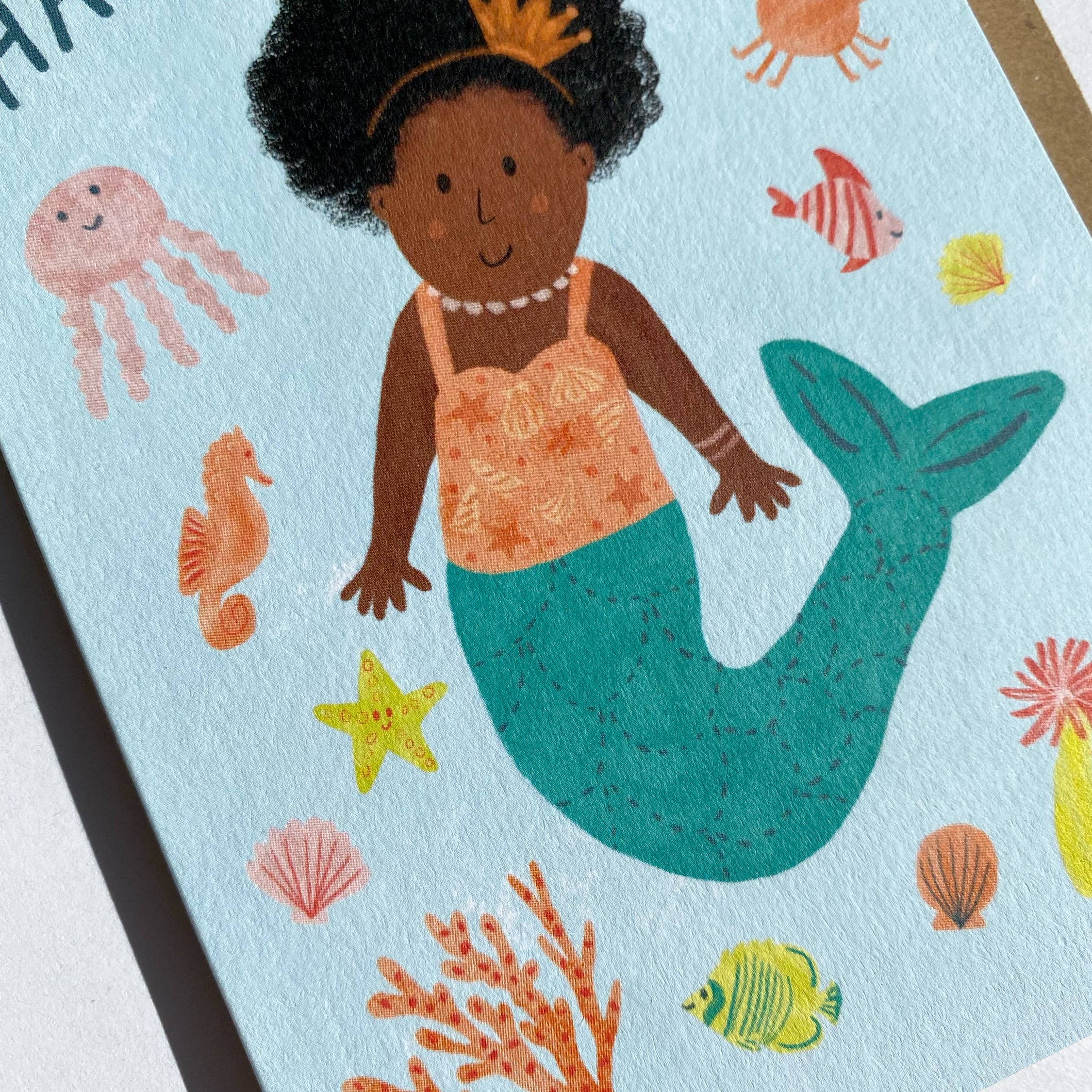 Mermaid "Happy Birthday" Card