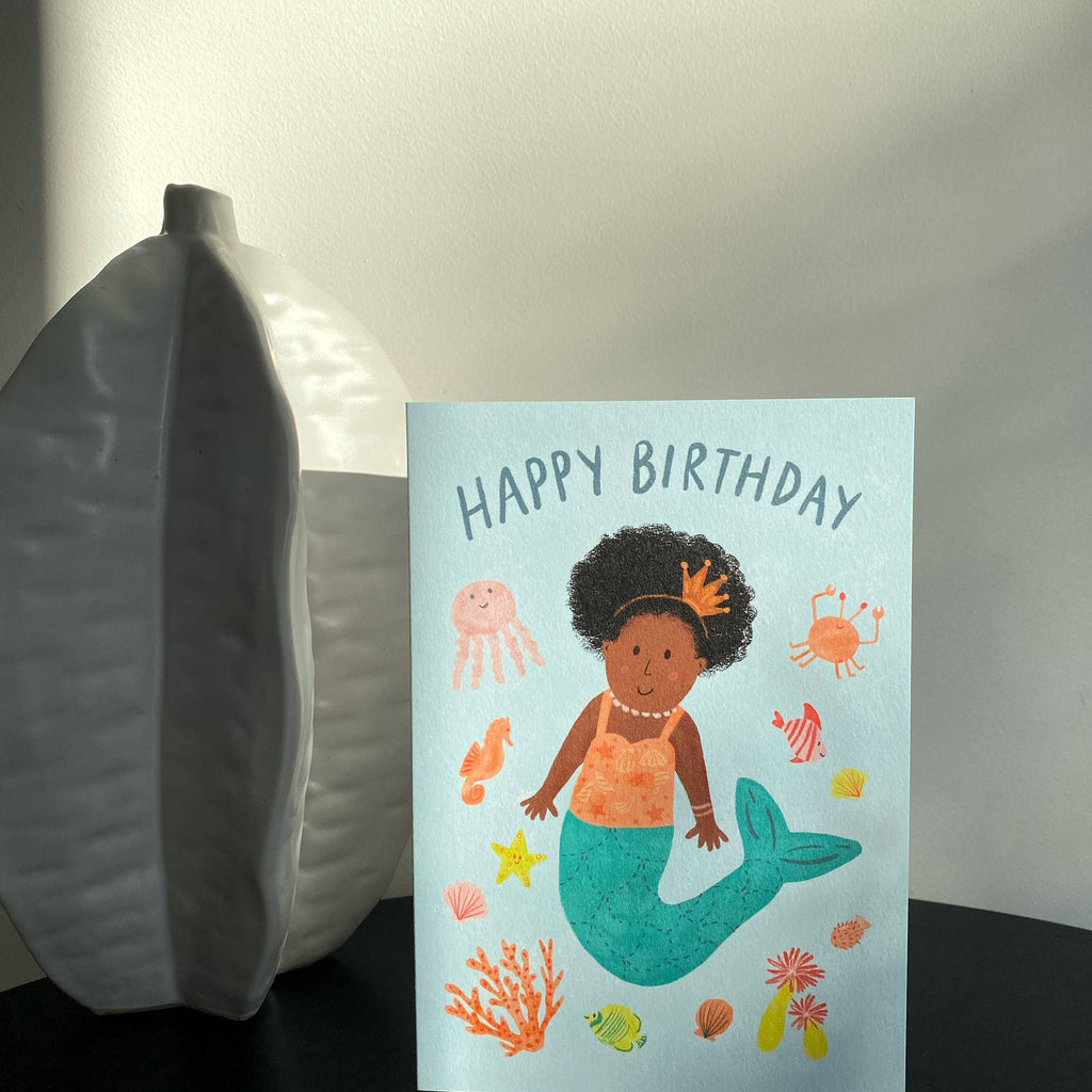 Mermaid "Happy Birthday" Card