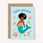 Mermaid "Happy Birthday" Card