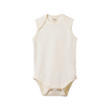 Merino Wool Singlet Bodysuit - Natural
