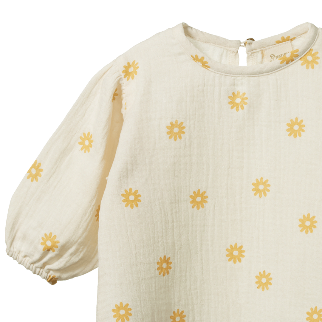 Nature Baby Elodie Blouse - Chamomile Natural Print
