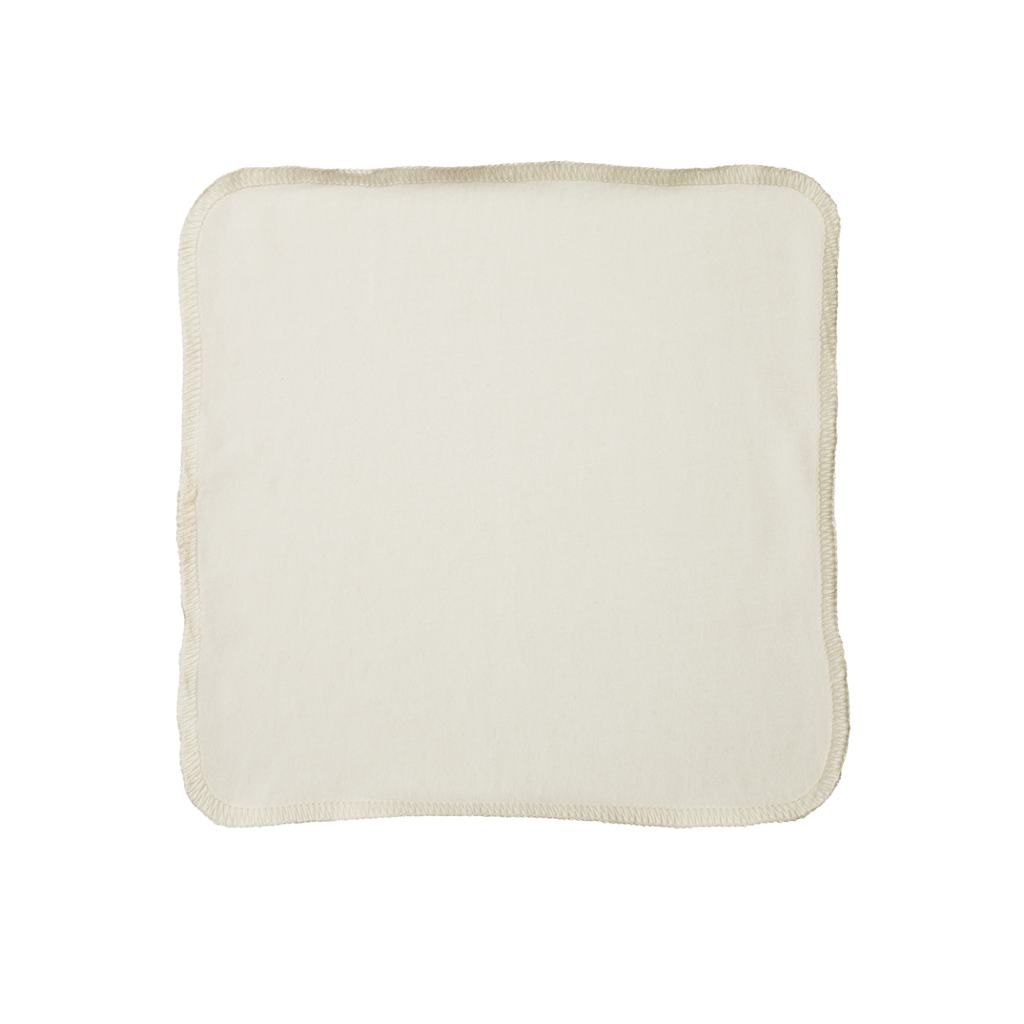 Organic Jersey Face Cloth 10 Pack - Natural/Grey Marl Stripe