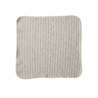 Organic Jersey Face Cloth 10 Pack - Natural/Grey Marl Stripe