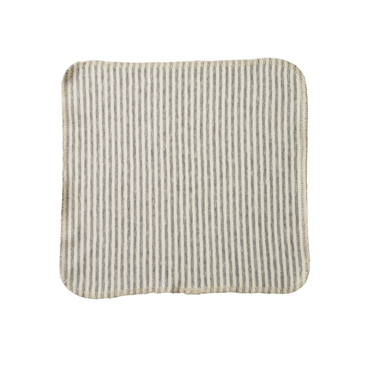 Organic Jersey Face Cloth 10 Pack - Natural/Grey Marl Stripe
