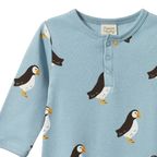 Henley Pyjama Suit - Puffin Print