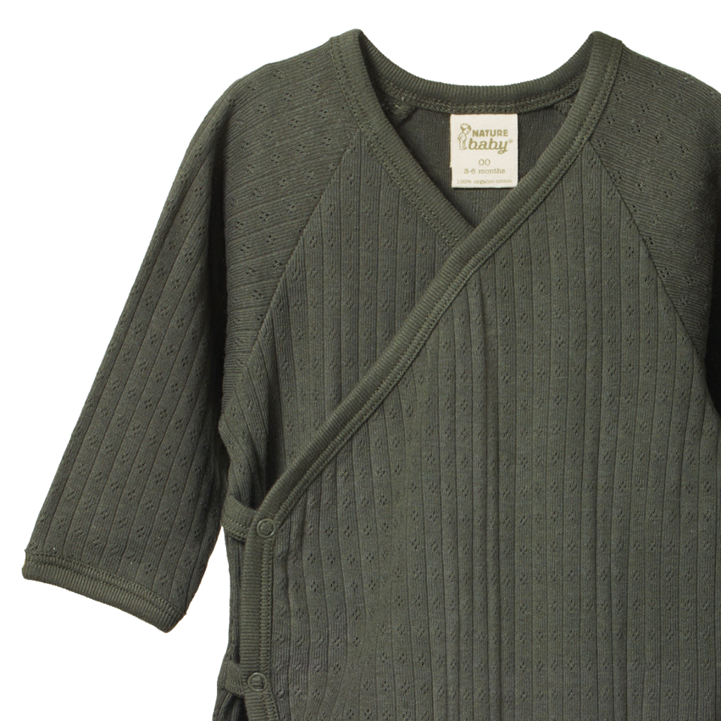 Kimono Stretch & Grow Pointelle -  Thyme