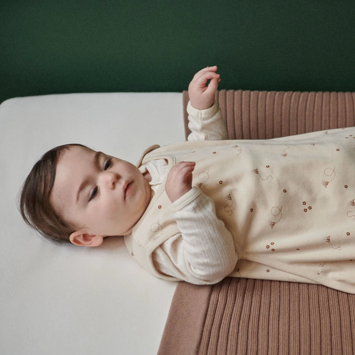 Organic Cotton & Merino Sleeping Bag - Bumble Bee Print