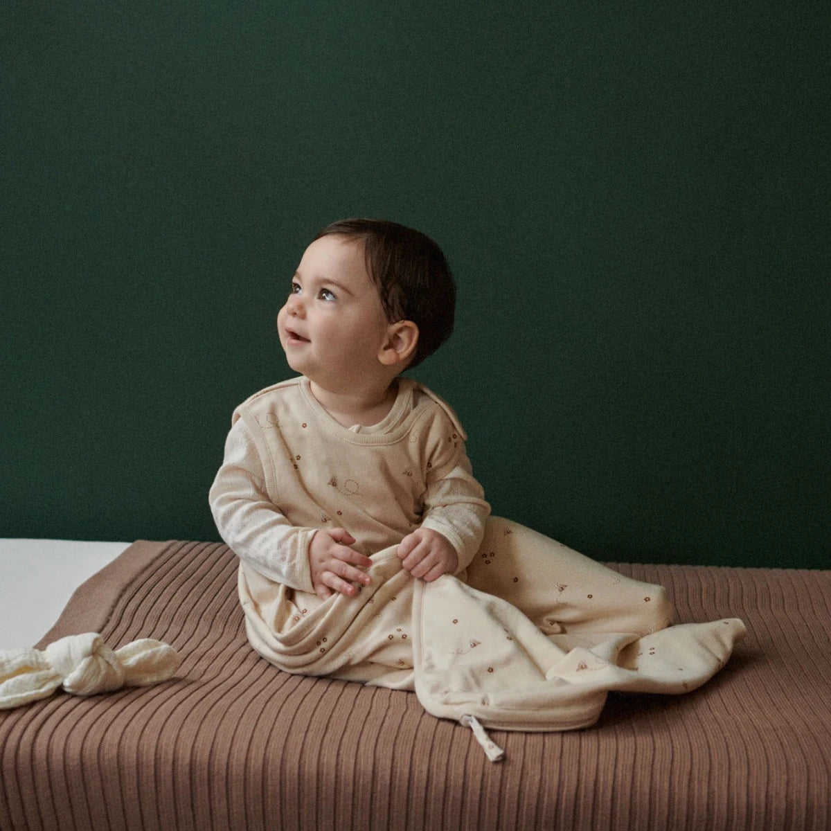 Organic Cotton & Merino Sleeping Bag - Bumble Bee Print