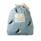 Organic Cotton & Merino Sleeping Bag - Puffin Print