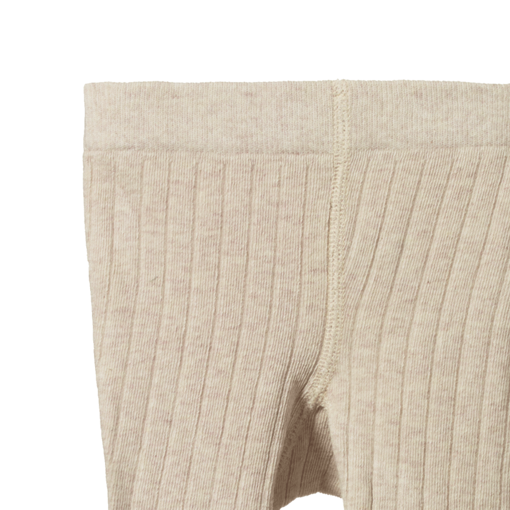 Organic Cotton Tights - Oatmeal Marl