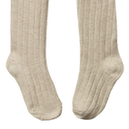 Organic Cotton Tights - Oatmeal Marl