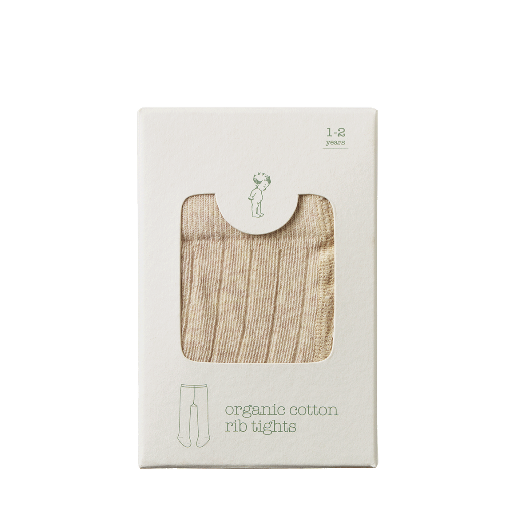 Organic Cotton Tights - Oatmeal Marl