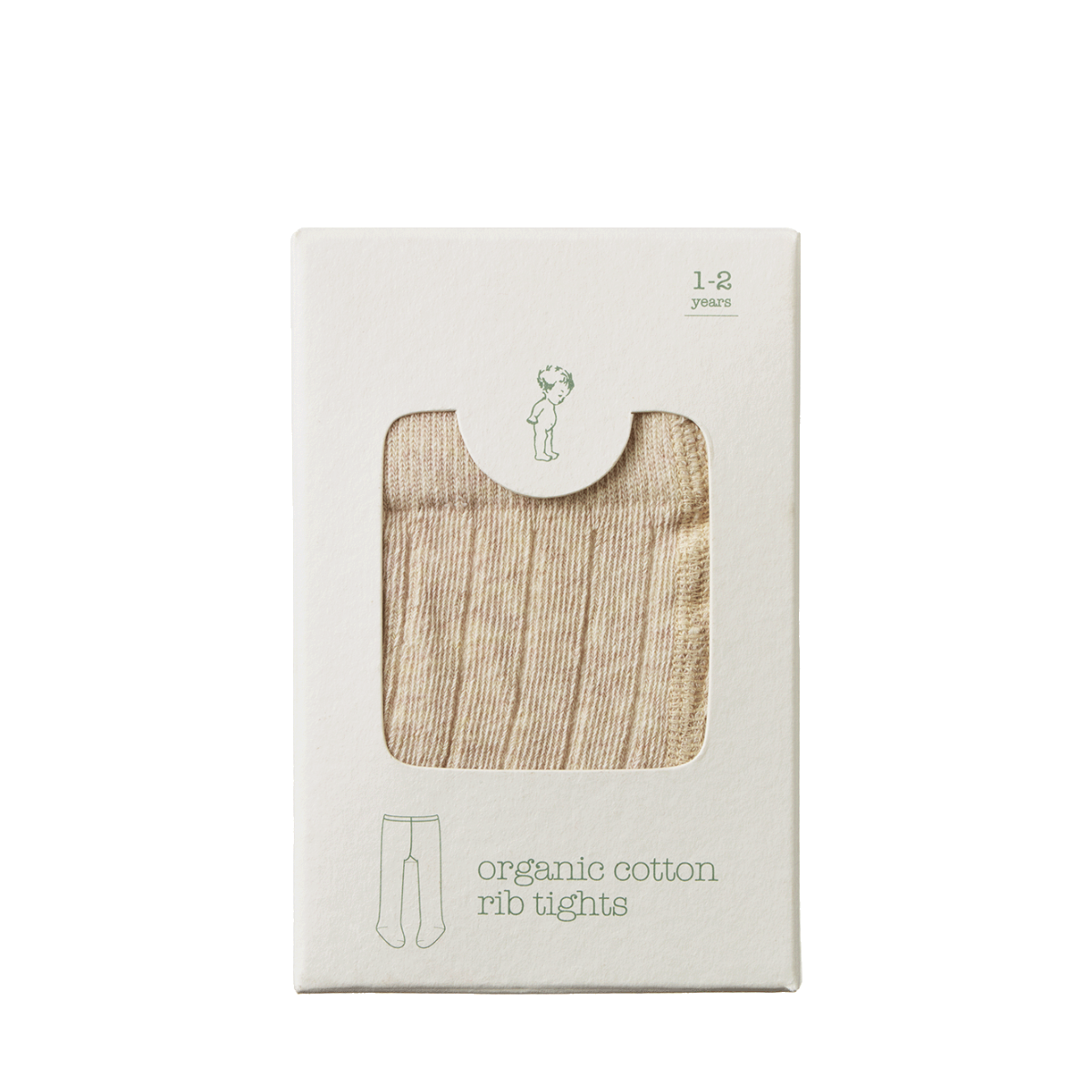 Nature Baby Organic Cotton Tights - Oatmeal Marl