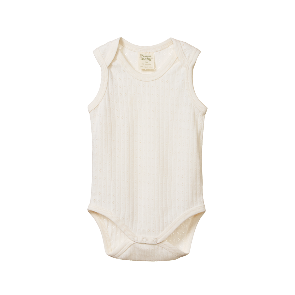 Nature Baby Singlet Bodysuit Pointelle - Natural