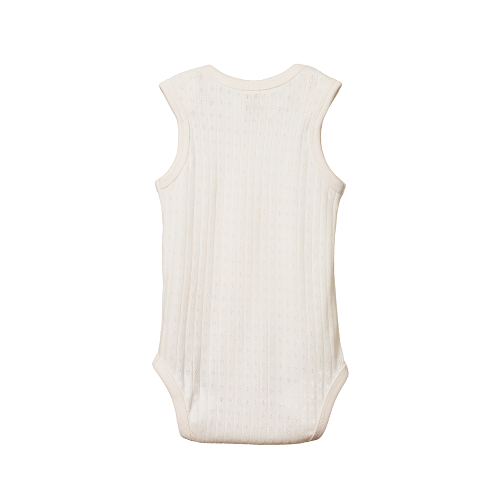 Nature Baby Singlet Bodysuit Pointelle - Natural