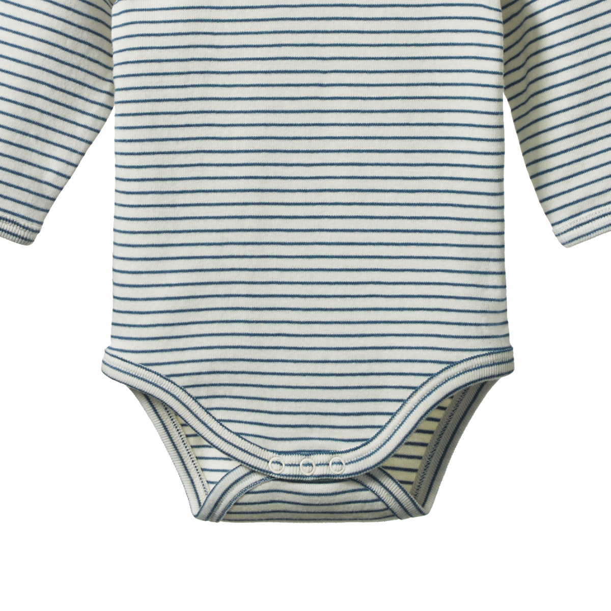 Nature Baby Long Sleeve Bodysuit - Teal Pinstripe