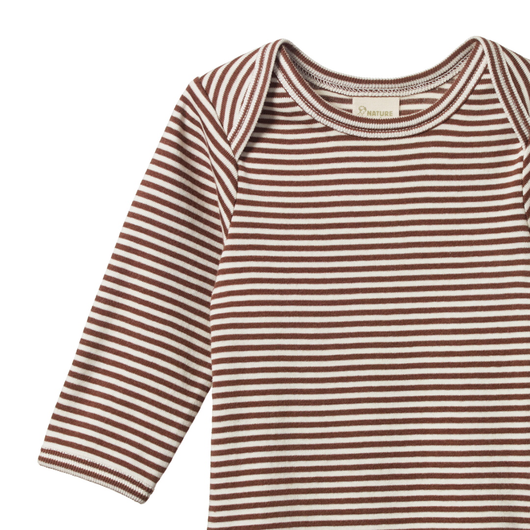 Nature Baby Long Sleeve Bodysuit - Pinecone Stripe