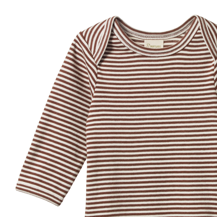 Nature Baby Long Sleeve Bodysuit - Pinecone Stripe