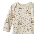 Long Sleeve Bodysuit - Rabbitty Print