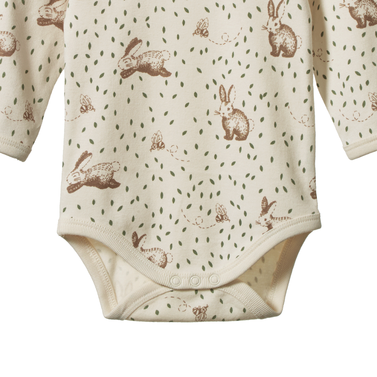 Nature Baby Long Sleeve Bodysuit - Rabbitty Print