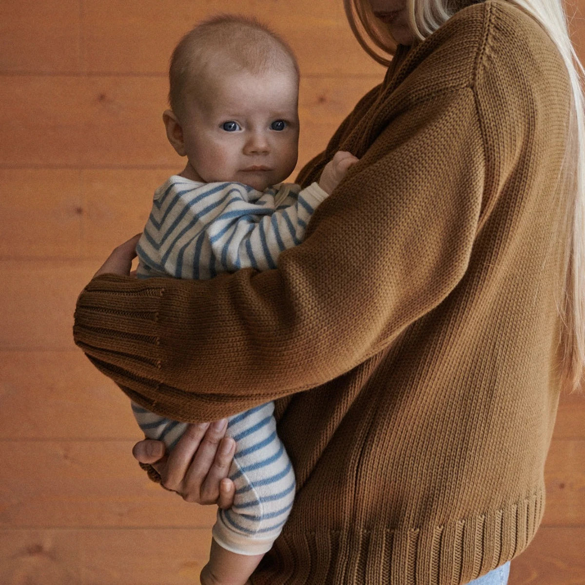 Kimono Stretch And Grow Terry - Powder Blue Sailor Stripe
