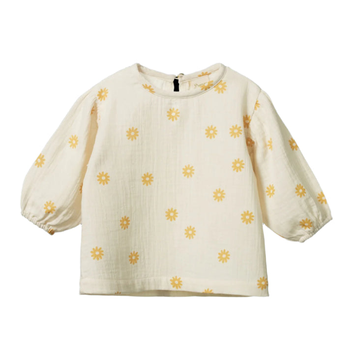 Nature Baby Elodie Blouse - Chamomile Natural Print