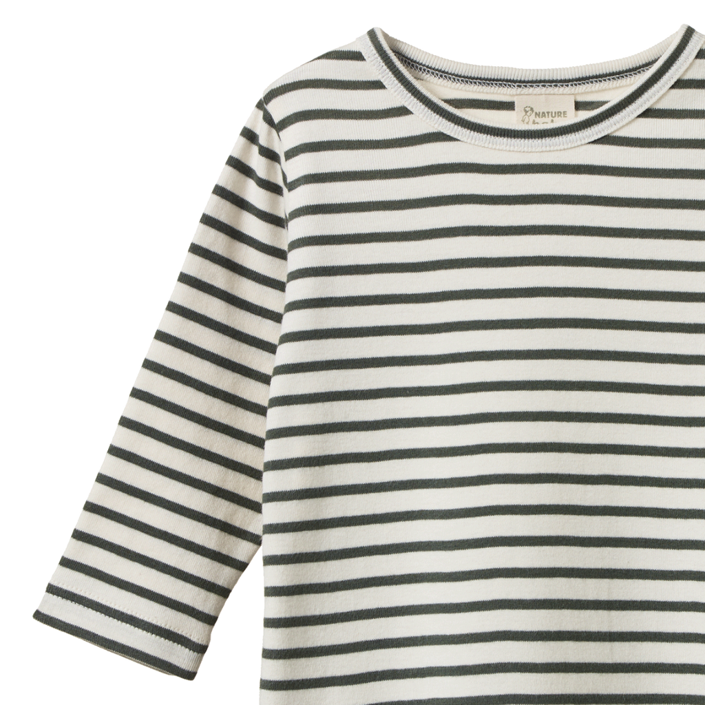 Nature Baby Long Sleeve River Tee - Thyme Sailor Stripe