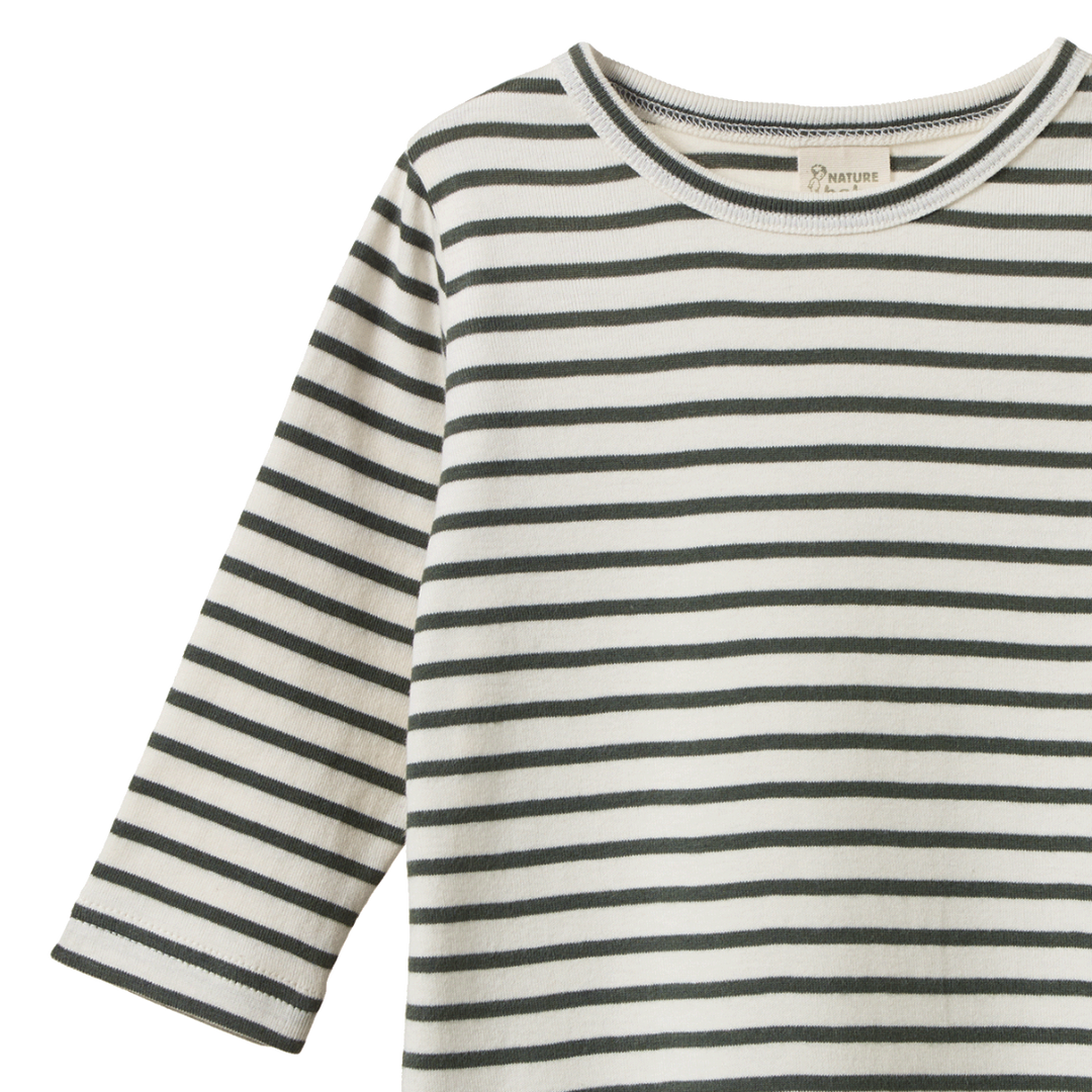 Nature Baby Long Sleeve River Tee - Thyme Sailor Stripe