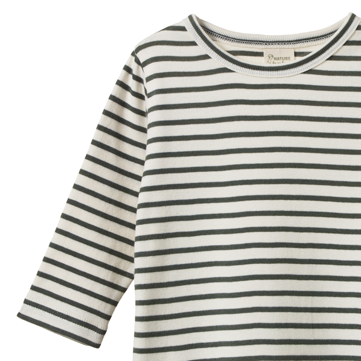 Nature Baby Long Sleeve River Tee - Thyme Sailor Stripe
