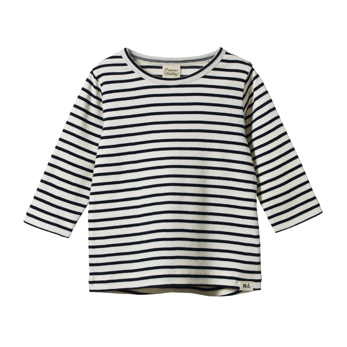 Nature Baby Long Sleeve River Tee - Navy Sailor Stripe