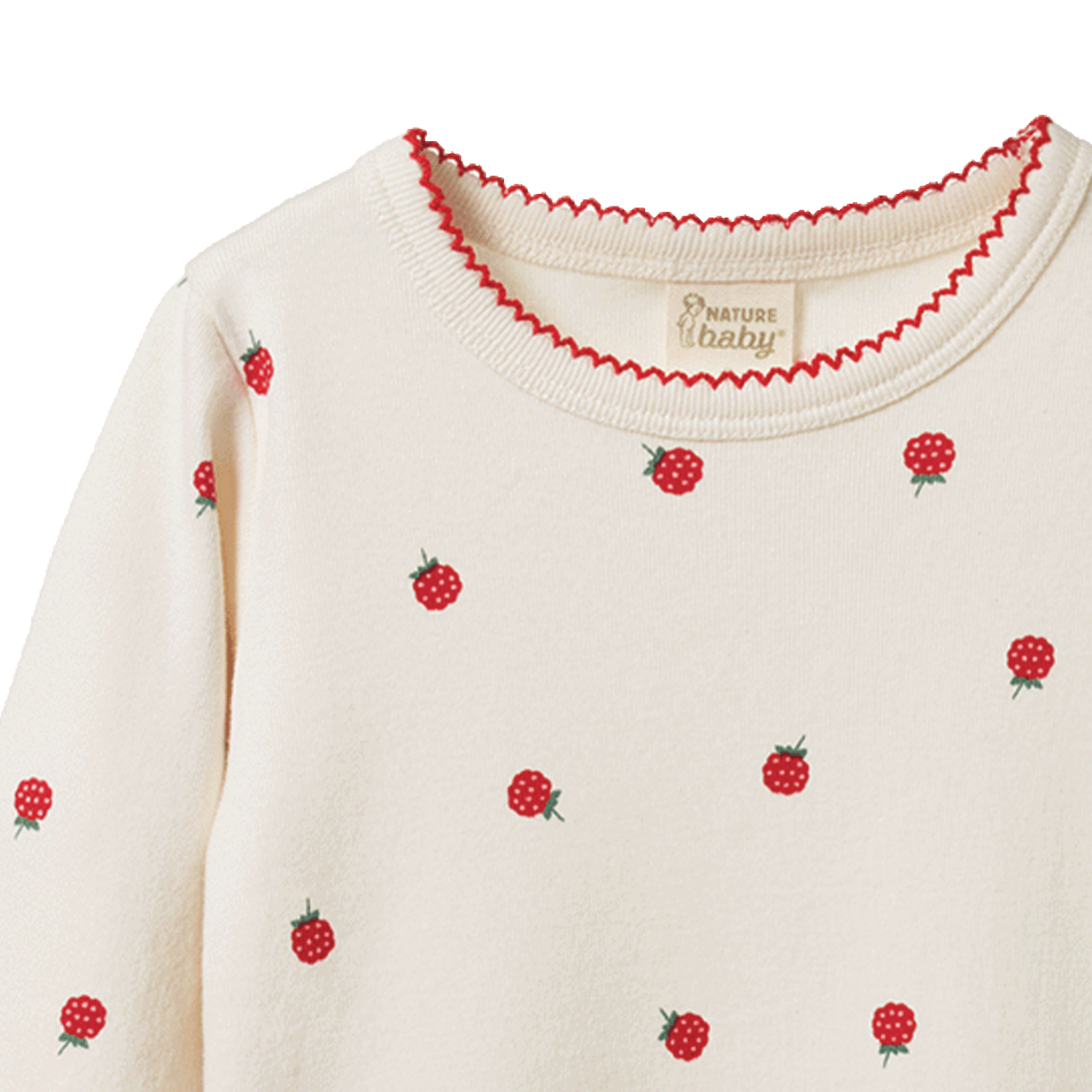 Nature Baby Long Sleeve Cloud Tee - Raspberry Print