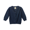 Light Cotton Knit Cardigan - Navy
