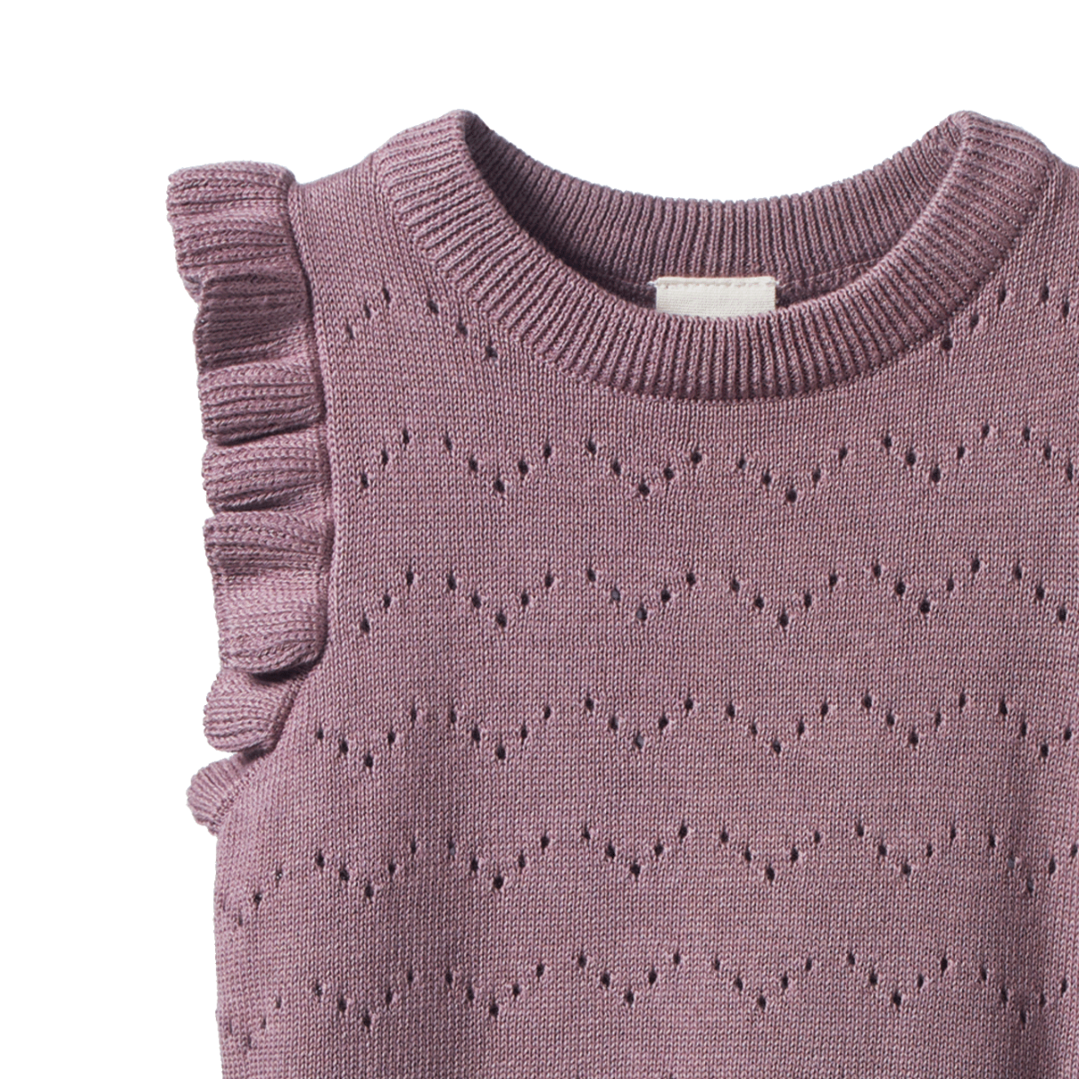 Nature Baby Mathilde Vest - Twilight Pointelle