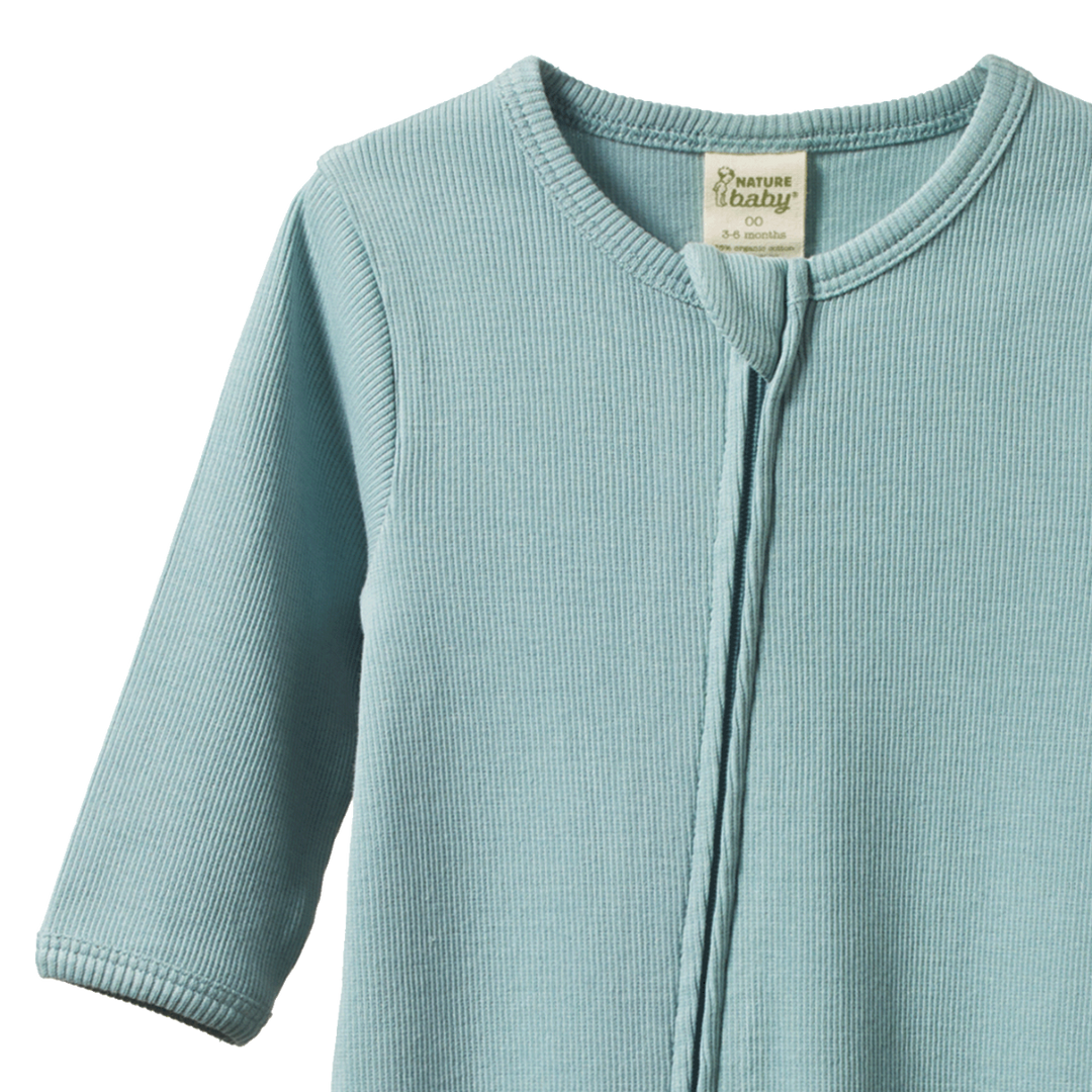 Nature Baby Dreamlands Suit Cotton Rib - Powder Blue