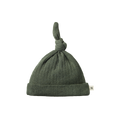 Merino Knotted Beanie Pointelle - Thyme