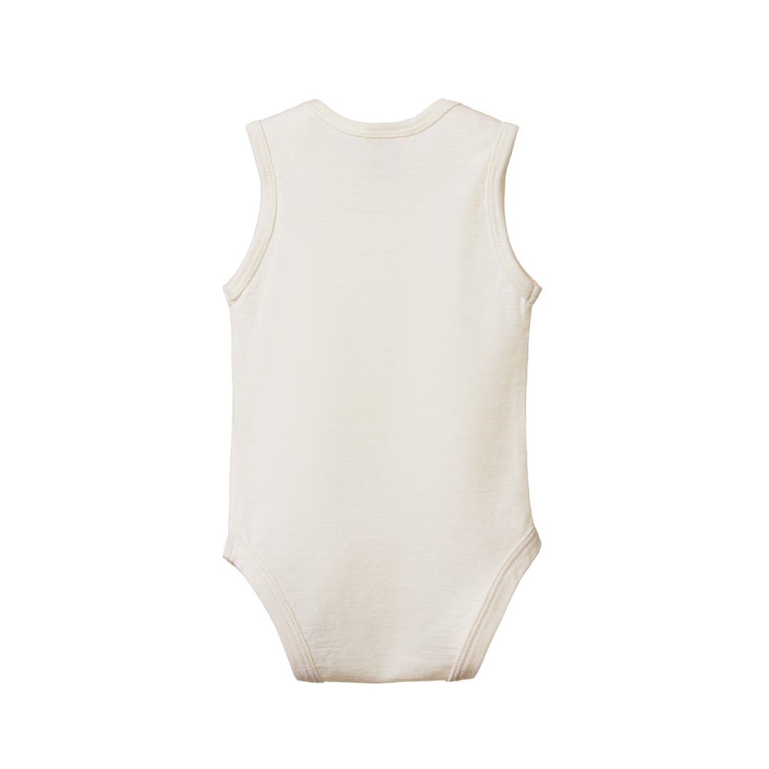 Nature Baby Merino Wool Singlet Bodysuit - Natural