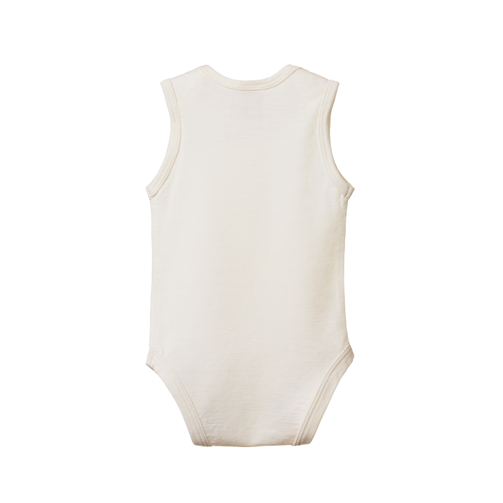 Nature Baby Merino Wool Singlet Bodysuit - Natural