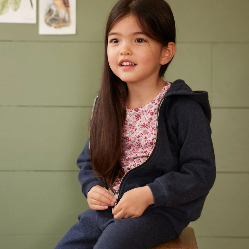 Nature Baby Hooded Sweatshirt - Navy Marl