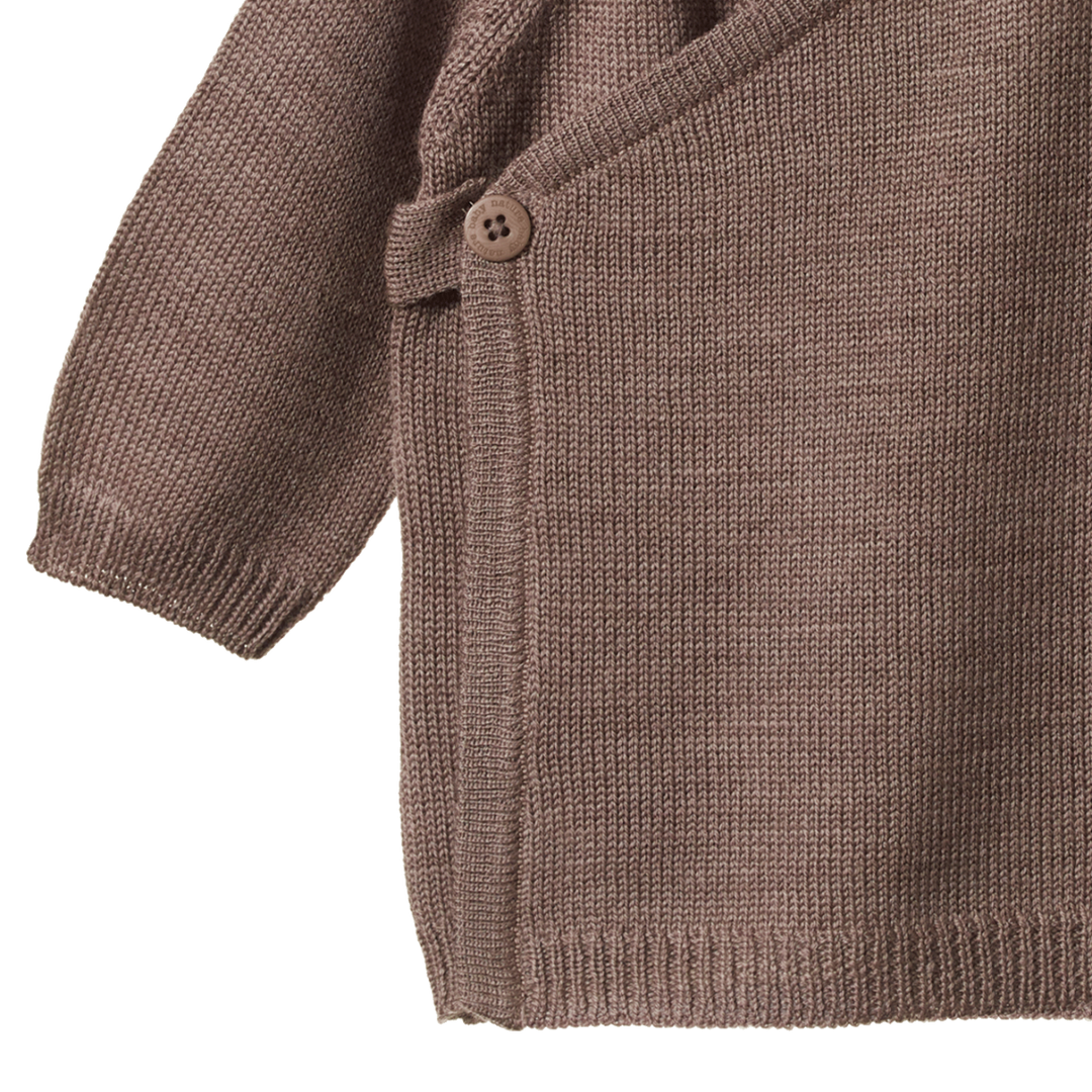 Nature Baby Merino Wool Knit Kimono Jacket - Cub Marl