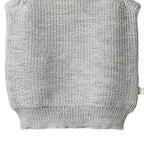 Merino Knit Vest - Light Grey Marl Chunky Knit