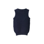 Merino Knit Vest - Navy Chunky Knit
