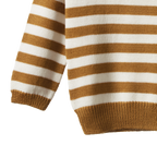 Merino Knit Pullover - Toffee Bold Stripe