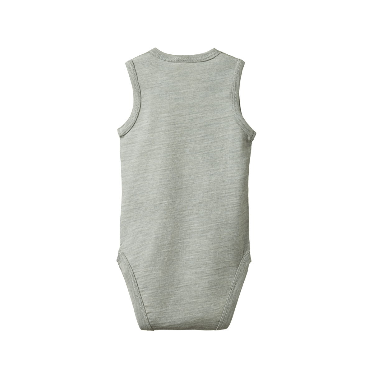 Nature Baby Merino Wool Singlet Bodysuit - Grey Marl