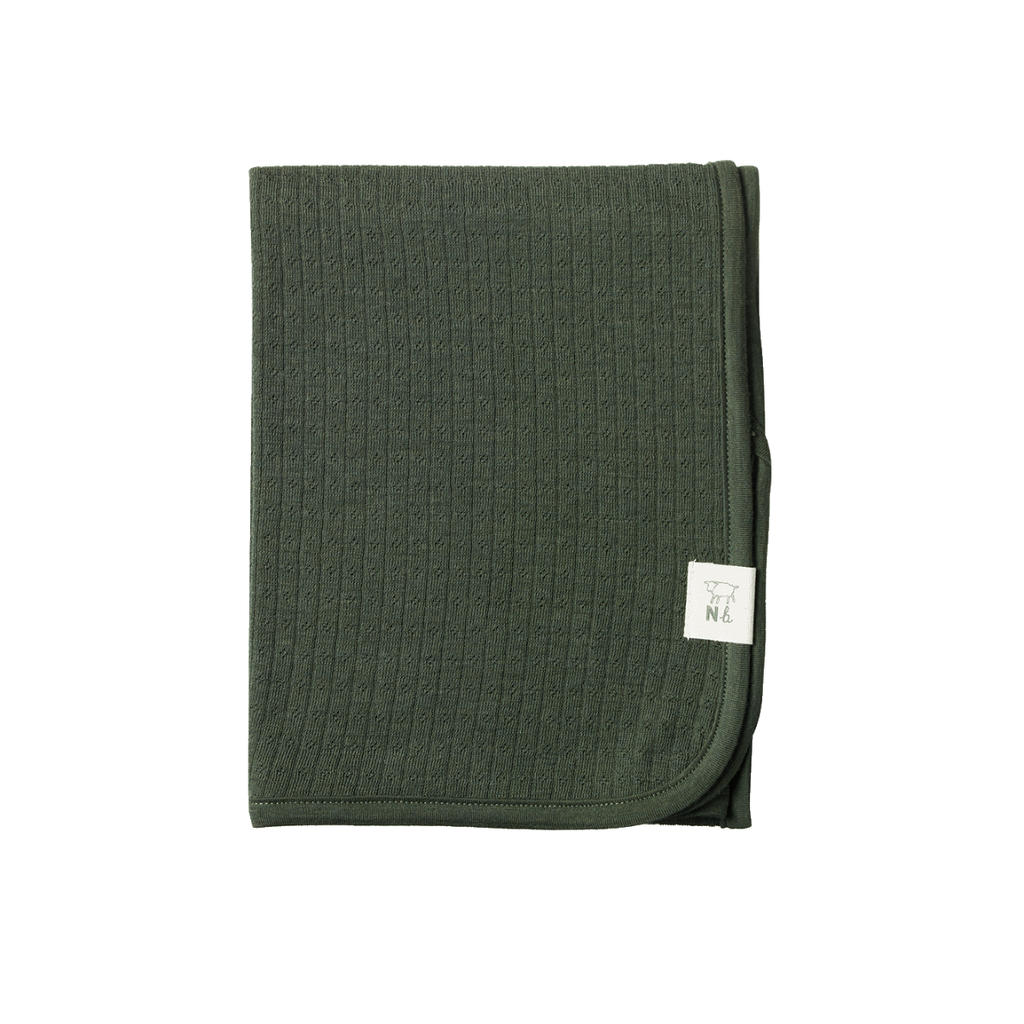 Merino Wrap Pointelle - Thyme